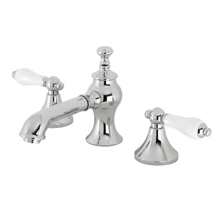 Kingston Brass KC7061PL Widespread Bathroom Faucet with Brass Pop-Up, Polished Chrome KC7061PL